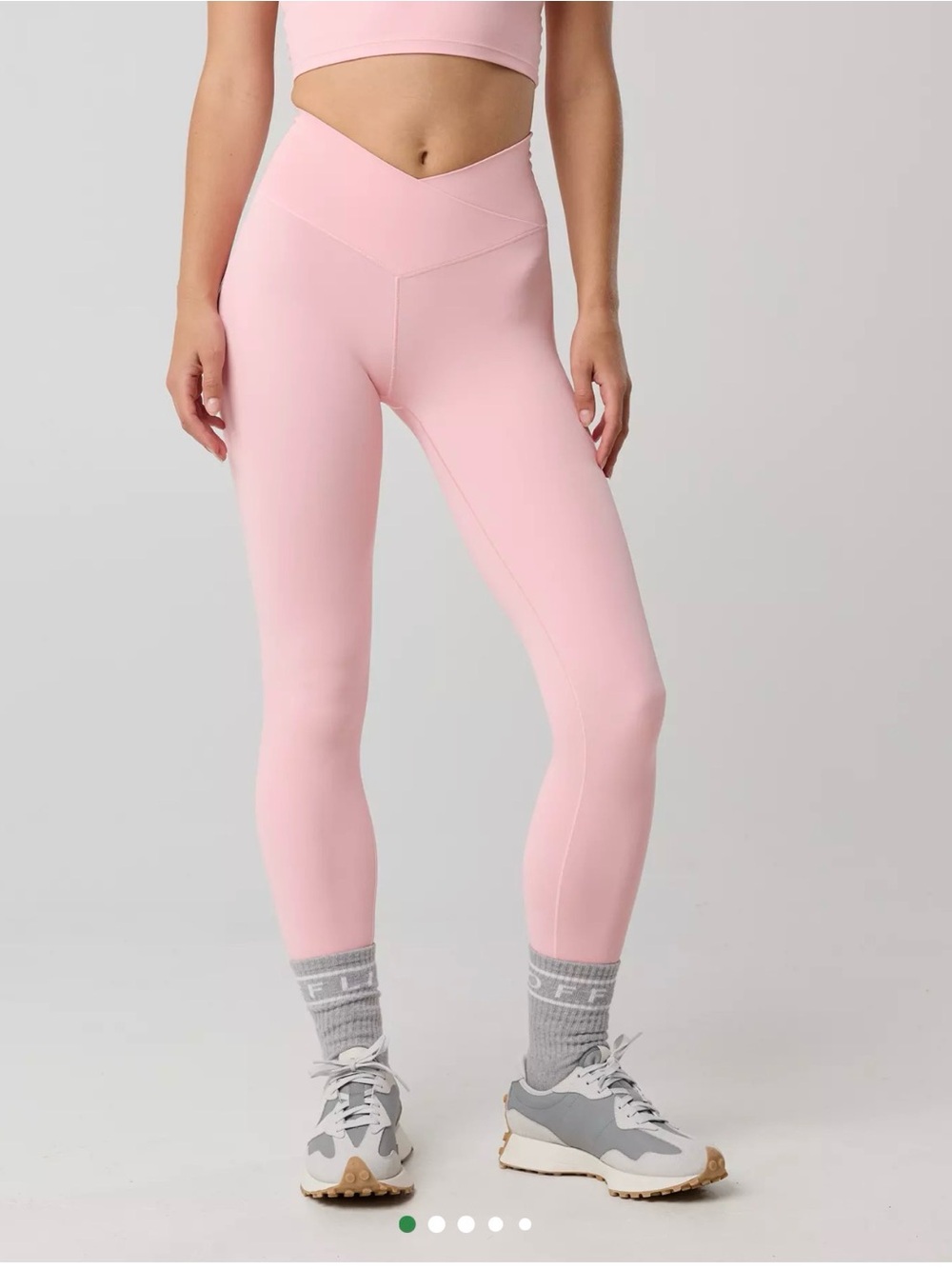 NWOT aerie OFFLINE Real Me High Waisted Crossover Legging color: club pink